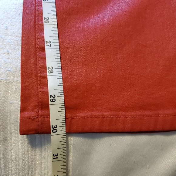 NYDJ Tummy Tuck Red Skinny Jeans Size 6 - Picture 4 of 6